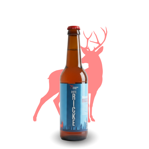 rote ricke flasche und hirsch blonde ale wasserberg brewing transparent