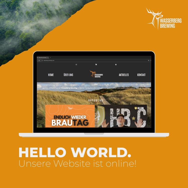 hello world. unsere website ist online. wasserberg brewing